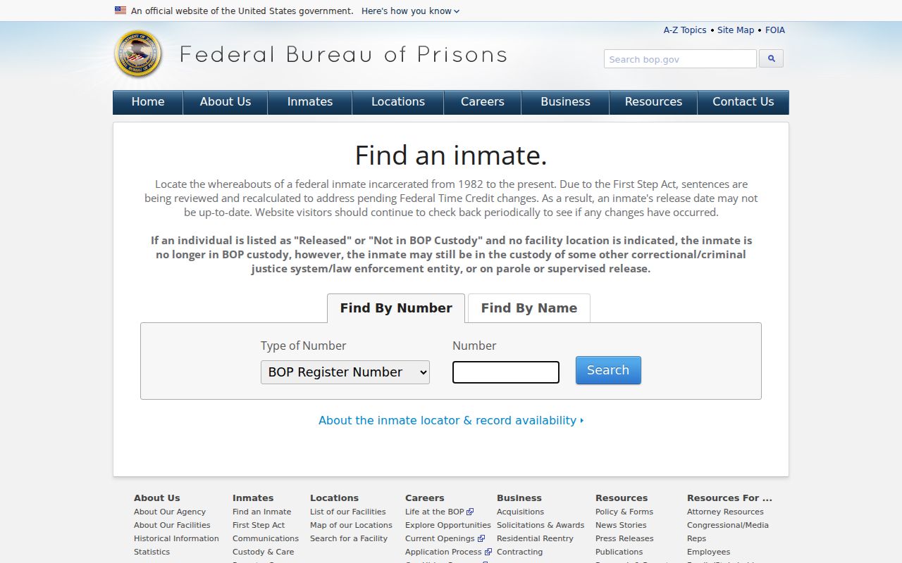 Dickson County arrest lookup federal inmate locator page